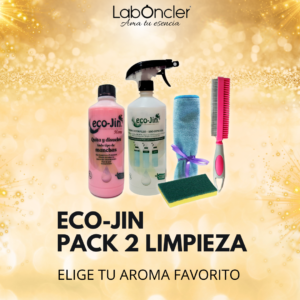 PACK 2 Limpieza ECOJIN +DIFUSOR+CEPILLO TEXTIL ROSA+BAYETA MICROFIBRA+ESTROPAJO CON ESPONJA