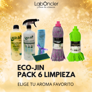 PACK 6 Limpieza ECOJIN +DIFUSOR+FREGONAS OPTIMUS Y TRAPEADORA+BAYETA MICROFIBRA+EST.ESPONJA