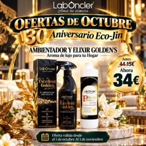 Pack Limpieza Aromática: FREGASUELOS ELIXIR GOLDEN + AMBIENTADOR GOLDEN