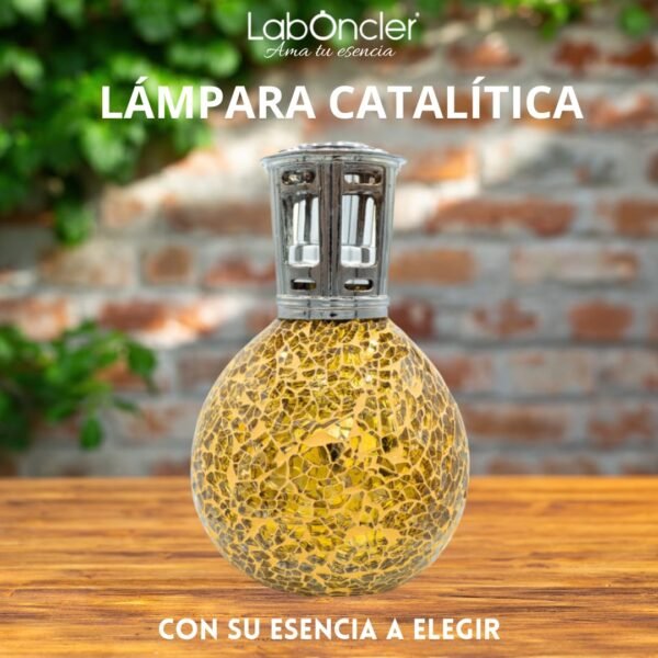 Lámpara Catalítica DORADA+Esencia 200ml