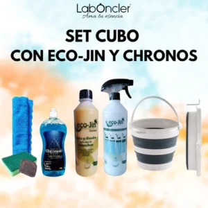 SET CUBO PLEGABLE+CHRONOS A ELEGIR+ECO-JIN Y DIFUSOR+BAYETA MICROF.+ESTROPAJO ESPONJA+JABONOSO