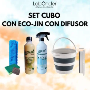 SET CUBO PLEGABLE+ECO-JIN Y DIFUSOR+BAYETA MICROF.+ESTROPAJO ESPONJA+JABONOSO