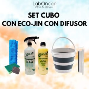 SET CUBO PLEGABLE+ECO-JIN Y DIFUSOR+BAYETA MICROF.+ESTROPAJO ESPONJA+JABONOSO