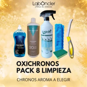 PACK LIMPIEZA  Nº8  CHRONOS+CREMA OXIDANTE+DIFUSOR+CEPILLO JUNTAS+BAYETA Y ESTROPAJO CON ESPONJA