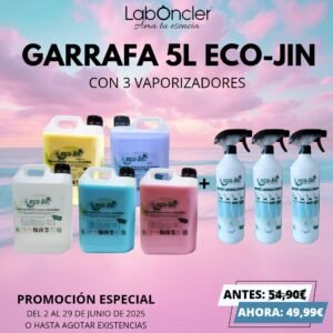 GARRAFA ECOJIN 5 LITROS + 3 VAPORIZADORES