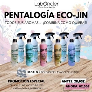 PENTALOGIA ECO-JIN (A ELEGIR)+ 5 DIFUSORES+ 2 BOLSAS DE LAVADO