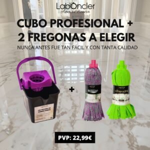 PACK CUBO ESCURRIDOR RAÍCES+2 FREGONAS A ELEGIR