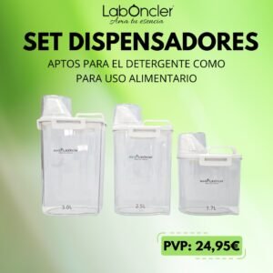 ¡¡NOVEDAD!! SET DISPENSADORES APTOS PARA DETERGENTE Y PARA USO ALIMENTARIO