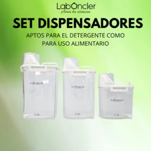 ¡¡NOVEDAD!! SET DISPENSADORES APTOS PARA DETERGENTE Y PARA USO ALIMENTARIO