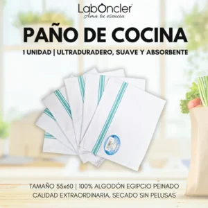 PAÑO DE COCINA 100% ALGODÓN EGIPCIO PEINADO